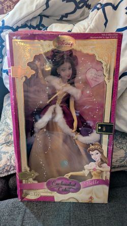 2007 Disney princess Belle enchanted tales brass key keepsake winter edition porcelain doll