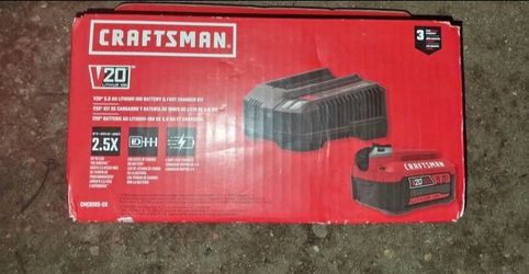 Craftsman V20 5.0Ah Battery & Fast Charger Kit