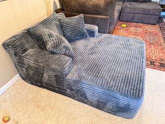 Oversized corduroy comfy lounge chair deep seat