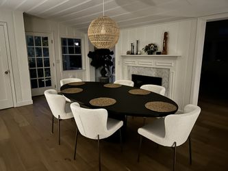 Arhaus 96" Perth Oval Dining Table (Abanos)