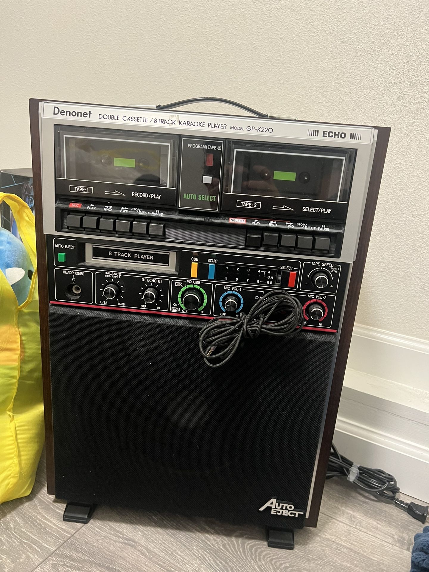 Double casette/ 8 track karoke player model GP-K220