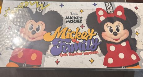 Mickey Family Cute Together Keychain- 8 Total