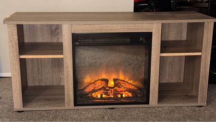 TV Stand with Electric Fireplace Insert