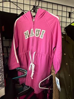 Maui Pink Zip-Up Hoodie Jacket