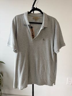 Burberry Men's Gray Polo Shirt
