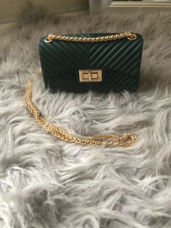 Small Embossed Jelly Purse (Hunter Green)