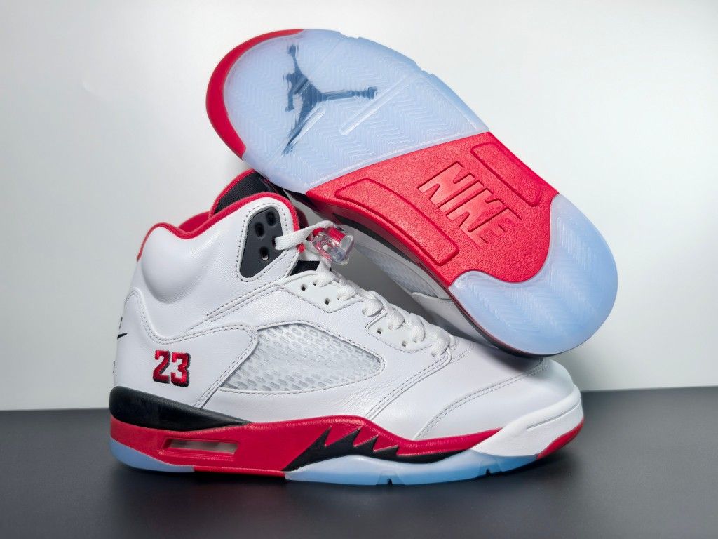 Air jordan 5s  FIRE RED BLACK TONGUE more colors available   
