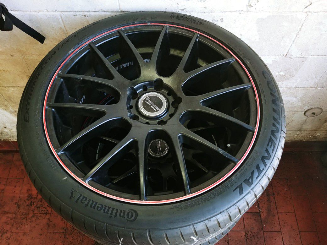 Bremmer Kraft Black 20" inches Wheels & Tires Set