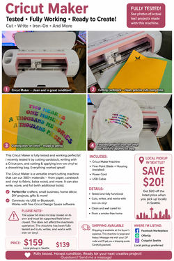Cricut Maker – Fully Tested & Working