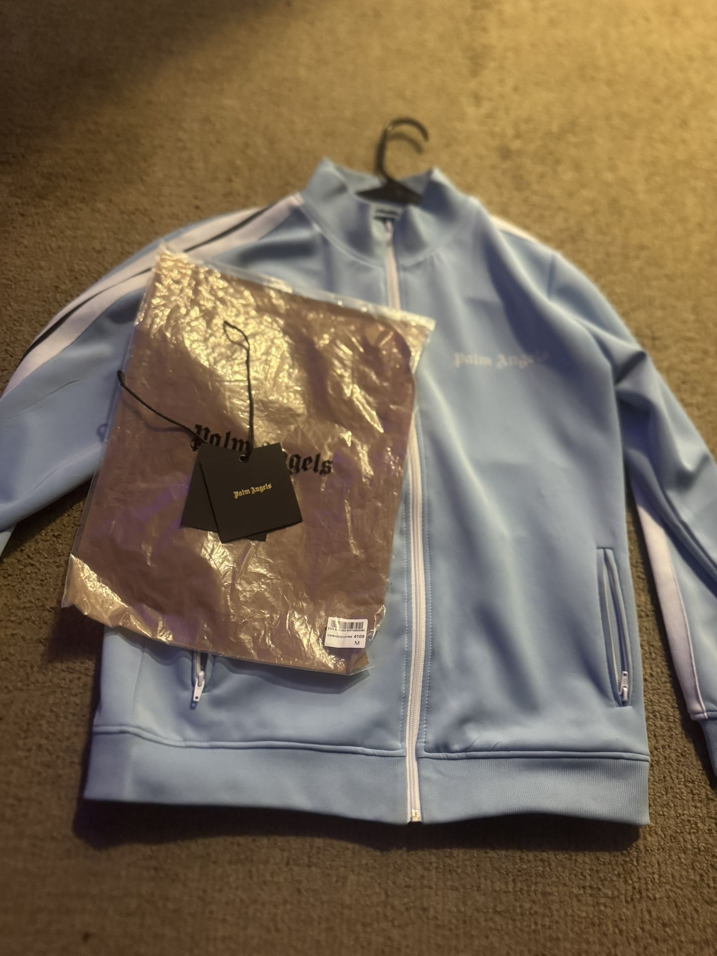 blue palm angels track jacket