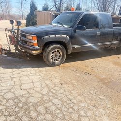 Truck with plow 96 Chevy Silverado 336k mi