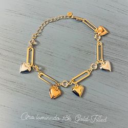 Oro Laminado 18K• Gold Filled Charm Bracelets 