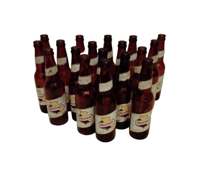 Mid- Century Empty Falstaff Label Beer Bottles
