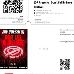  2 Ticket Dont Fall Love Festival I Got Them Stubhubl