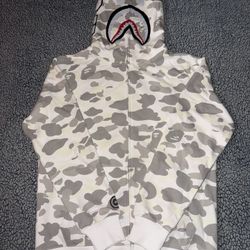 White Camo Bape Zip Up