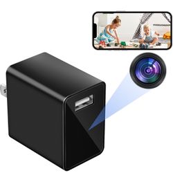 New Hidden Camera USB Charger - Small WiFi Spy Camera - Mini Wireless Nanny Cam - Full HD 1080P - Indoor Home Security