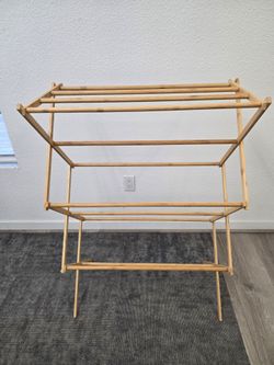 Bamboo Foldable Clothes Drying Rack