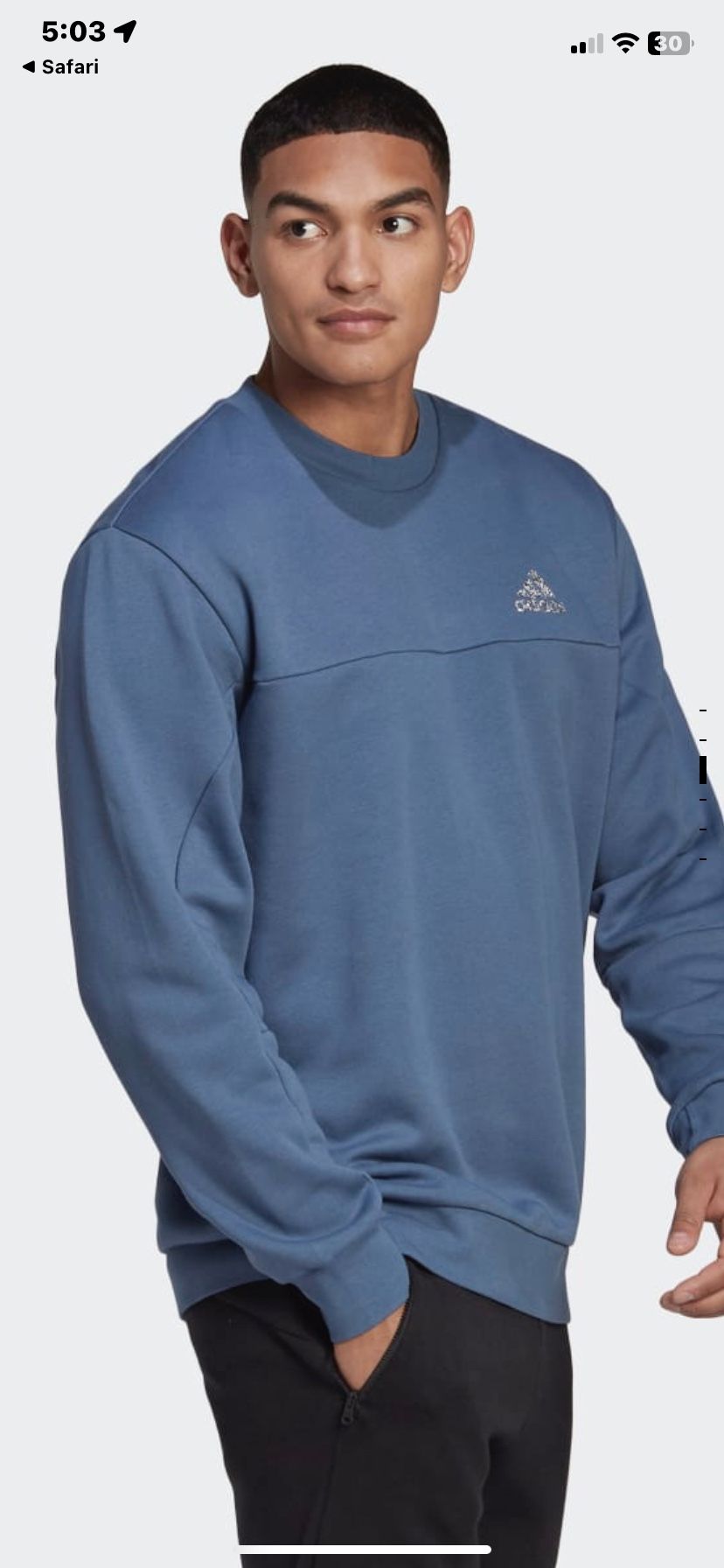 Adidas Stadium Fleece Badge Sport Sweatshirt SMALL – NEW