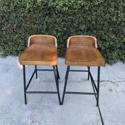 Bar Stools Wooden Brown