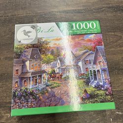 1000 Piece Jigsaw Puzzle Nicky Boehme Main Street Along A Country Village