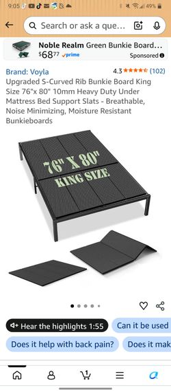Voyla King Size Bunkie Board 76x80