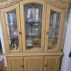 China cabinet and matching table and 4 chairs