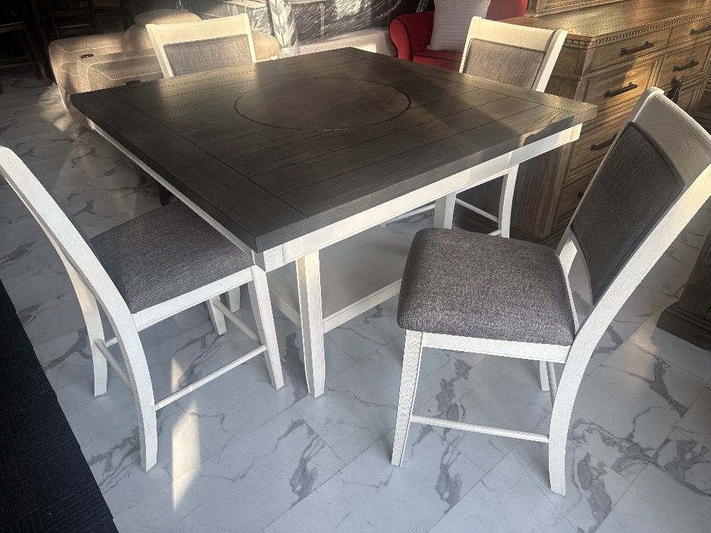 Brand new counter height dining room table with four chairs💫affordable terms available