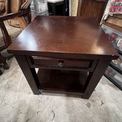 Wood side table