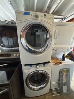 Front load washer and dryer set