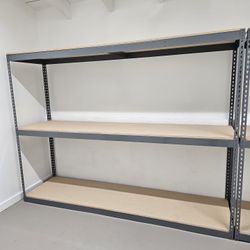 96 in W x 24 in D 3 Tier Storage Rack Warehouse Stock Supply Shelves Garage Office Bin Shelving Delivery Available