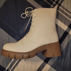 Leather Boots White