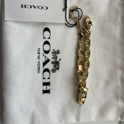 COACH Jewelry Women's Beveled Signature C Link Bracelet