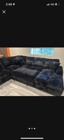 Brand New Super Plush Corduroy Sectional Set 
