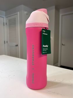 Starbucks Pink FreeSip Owala Insulated Water Bottle Tumbler Cup NEW