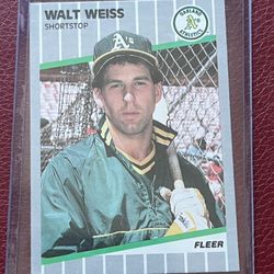 1989 Fleer Oakland Athletics Baseball Card #24 Walt Weiss