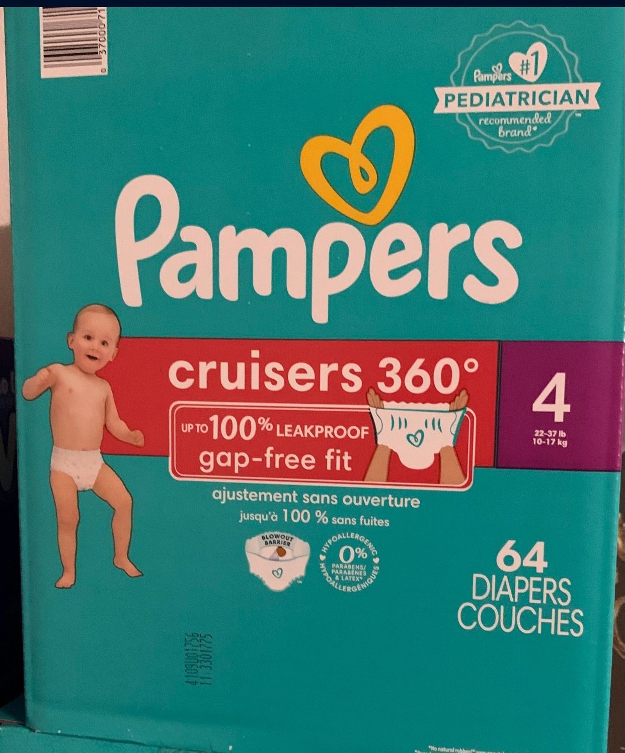 PAMPERS CRUISERS SIZE 4 ….  $25.00