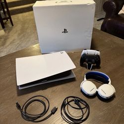 PlayStation 5 Disc Edition Bundle  - 2 Controllers, Dock, 1TB SSD, Headset