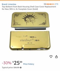 3DS LL XL Faceplate Cover
