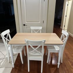 2 Tone Ikea Danderyd Table and 4 Ingolf Chairs