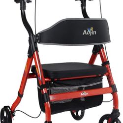 Aojin Heavy Duty Rollator Walker - Aluminum Rolling Walker for Seniors