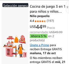 3-in-1 Kids Play Kitchen Set