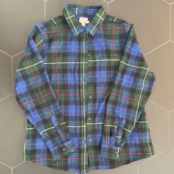LL Bean Plaid Button
