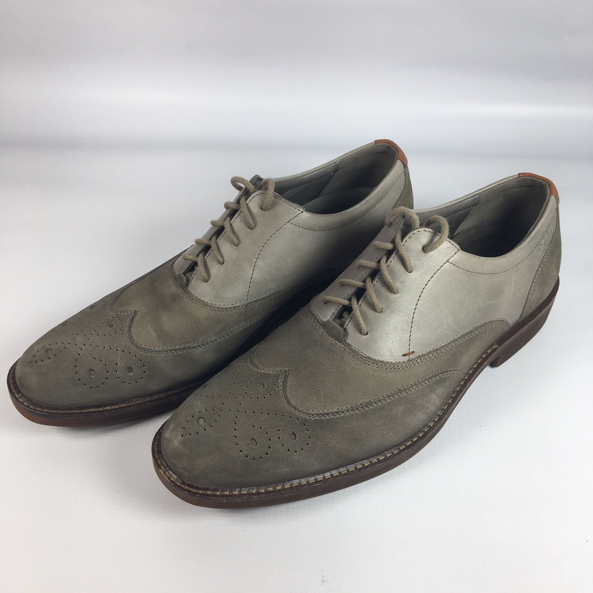 Ecco Gray Leather Dress Shoes Size 12 Men main image 3