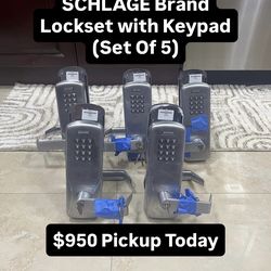 Heavy Duty Stainless Steel Lockset With Keypad (Set Of 5)