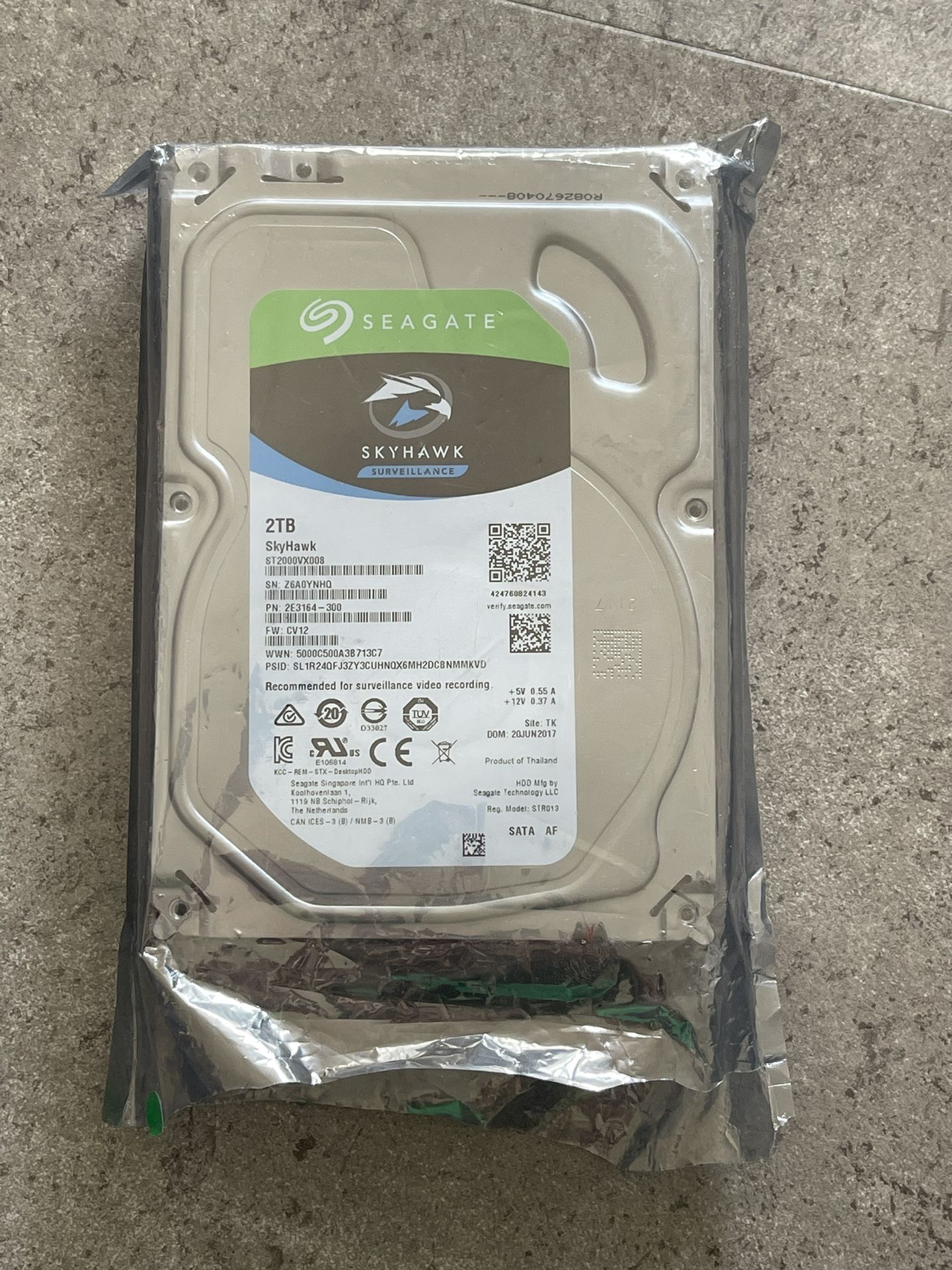 Seagate 2TB SkyHawk for Video Surveillance
