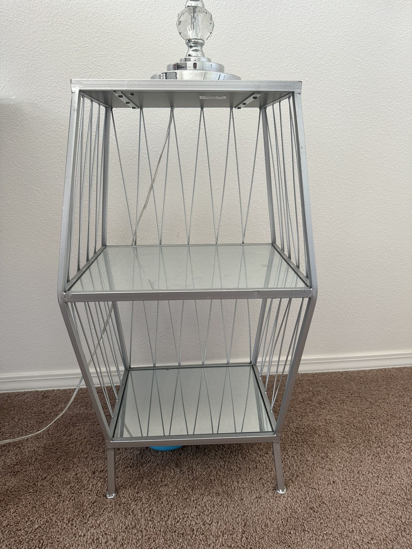 Silver Mirrored Accent Table