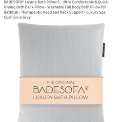 BADESOFA® Luxury Bath Pillow - Ultra Comfortable & Quick-Drying Bath Back Pillow - Washable Full Body Bath Pillow for Bathtub - Therapeutic Head and N