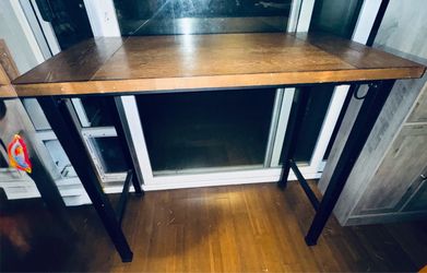 Industrial Wood and Metal Counter height  table
