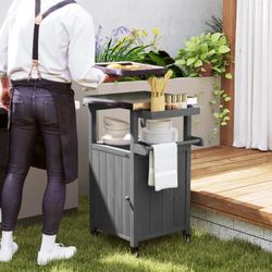 Outdoor kitchen cart