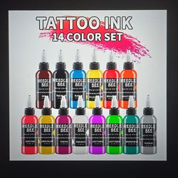 NB tattoo tattooing ink 14 bottle set NEW